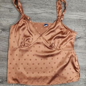 Cami Y2K Bronze Copper Size S Dot tank